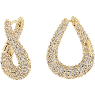 SNÖ of Sweden Naomi Irregular Ring Earring Gold/Clear