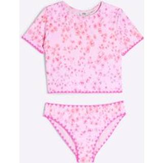 River Island Girls Sunsafe Leopard Print Bikini110116cm
