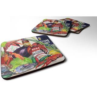 """" Caroline's Treasures 8540-2FC Louisiana krydderier Foam Coasters (Sæt på 4) 3,5 """" ""H X 3,5"" """" W Multicolor """"