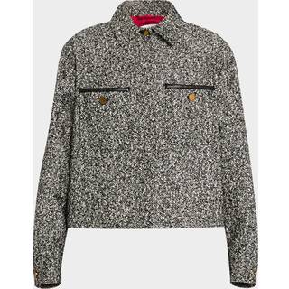 Max Mara Demien wool-blend tweed jacket - black - M-L