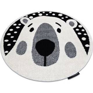 Tæppe børns JOY Hjul Teddy bjørn, til børn - Strukturelle, to niveauer af fleece fløde / sort cirkel 120 cm
