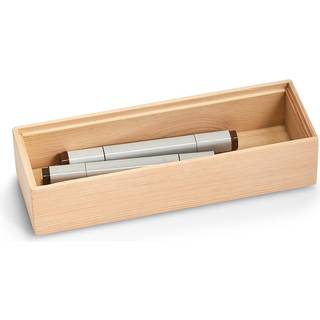 Stabelbare kasser i fyrretræ - Natur - 23cm x 7,5cm x 5cm - Sylvia