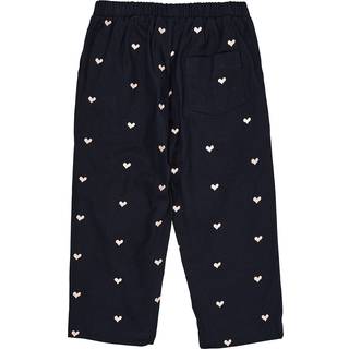 Copenhagen Colors Twill bukser m. hjerter - NAVY/PINK