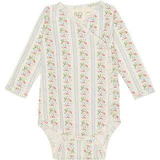 Flöss Abigail Baby Body Soft White Bright Blue 92 cm  Blå  92 cm  Unisex
