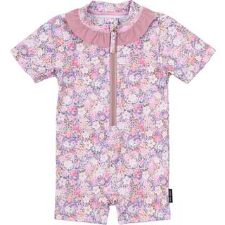 Mikk-Line Kid's UV Suit Frill Recycled AOP Lycra Børn størrelse 98/104 - 3-4 Years farve pink