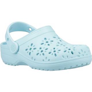 Crocs kids Classic Floral Cut-Out Clogs Aquamarine 30