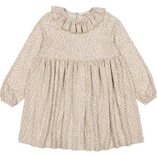 Diora Frill Kjole, Beige Leo, 104 cm