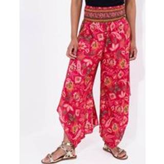 Joe Browns Joe Browns Pink Relaxed Fit Contrast Floral Border Print Trousers