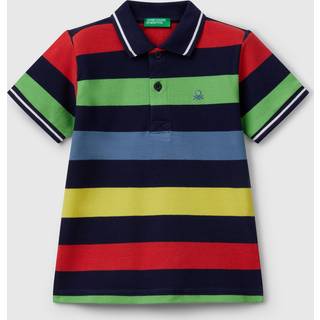 Benetton Benetton Younger Boys Striped Cotton Polo Shirt