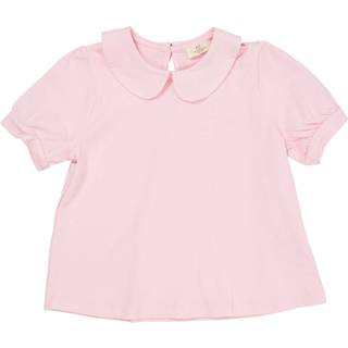 Copenhagen Colors Solid Kortærmet Bluse Med Krave Ballerina 128 cm  Lyserød  128 cm  kvinde