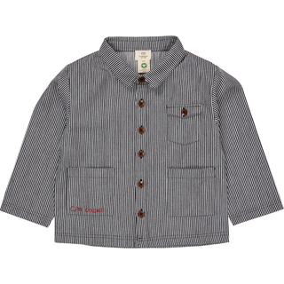 Copenhagen Colors Stribet Twill-jakke Navy Stripe 122 cm  Blå  122 cm  mand