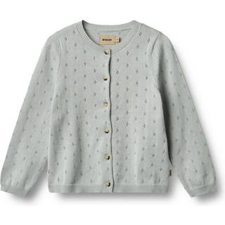 Wheat Maia Strikket Cardigan Soft Blue 98 cm  Blå  98 cm  kvinde