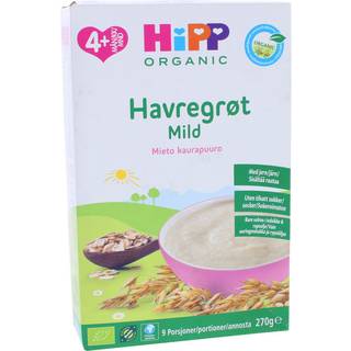Hipp 2 x Økologisk Baby Havregrød Mild 270 g