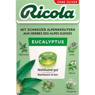 Ricola Eucalyptus Sukkerfri Urtebolsjer 50g
