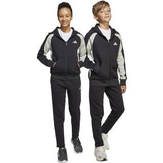adidas adidas Black Essentials Colorblock Fleece Tracksuit Kids