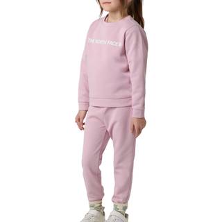 The North Face The North Face Pink Girls Poly Sweat Top And Bottoms Set