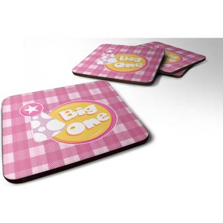 """" Caroline's Treasures Girl Big One Foam Coaster Set på 4 3,5 multicolor """"
