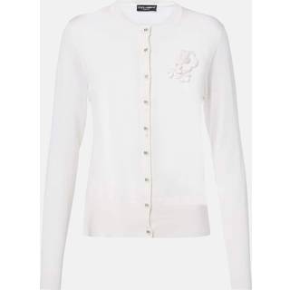 Dolce&Gabbana Floral-appliquÃ© silk cardigan - white - S
