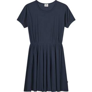 Mads Nørgaard Dalia Kjole Parisian Night Med Korte Ærmer Og Pointelle-struktur - Str. 10y 140cm