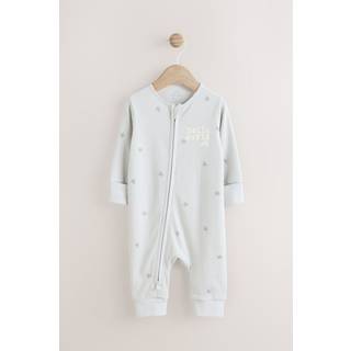 Next 100% Cotton Hello World Two Way Zip Baby Sparkedragt (0-9måneder)