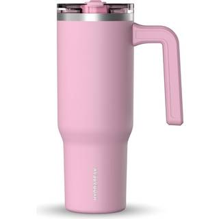 Hydrapeak Voyager 32 oz tumbler med håndtag og strålåg | Genanvendelig rustfrit stål Vandflaske rejse krus Cupholder Friendly | Isoleret kop (bom