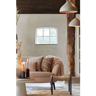 Light & Living Light & Living Brown Castro Braided Cushion