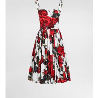 Dolce&Gabbana Floral cotton poplin midi dress - multicoloured - XL+