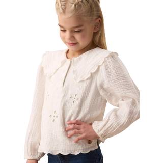 Angel & Rocket Angel & Rocket White Emma Cape Collar Embroidered Top