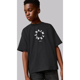 smALLSAINTS smALLSAINTS Black Oversized Tierra Crew Logo T-Shirt