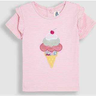 Jojo Maman Bébé Appliqué Frill Skulder 100% T-shirt i bomuld4 - 5 år (104 - 110cm)