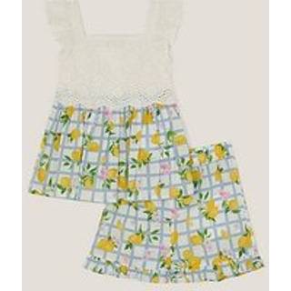 Monsoon Baby Broderi Top og Lemon Tryk Shorts Sæt1.5 - 2 år (86 - 92cm)