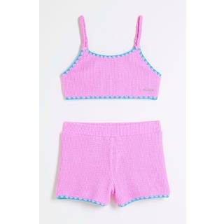 River Island River Island Purple Girls Textured Shorts Bikini