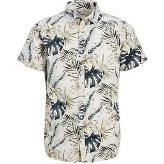 JACK & JONES JUNIOR JACK & JONES Junior Cream Tropical Print Short Sleeve Shirt