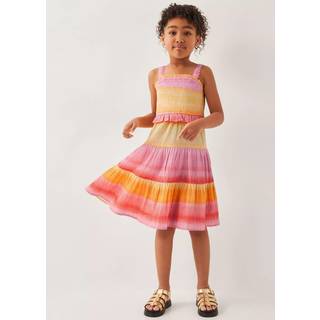 Monsoon Ombré Ærmeløs 100% Bomuld Tiered Kjole11 - 12 år (146 - 152cm)