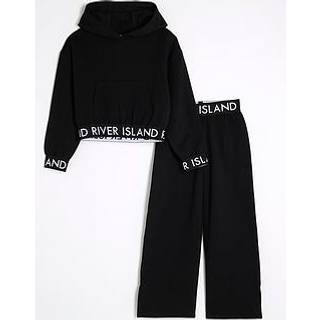 River Island River Island Black Girls 100% Cotton Hoodie Set