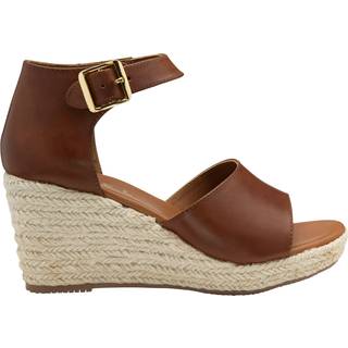 Ravel Ravel Brown Peep Toe Wedge Sandals