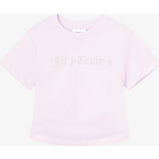 Juicy Couture Juicy Couture Purple Girls Diamante Ringer 100% Cotton T-Shirt