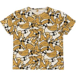 The New Siblings GOTS Oscar Tee White Swan Aop 98 cm  Hvid  98 cm  mand