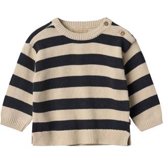 Wheat Morgan Striktrøje Med Navy Striber