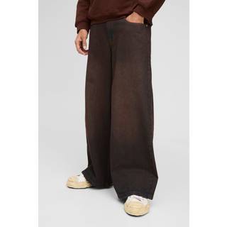 Mens Extreme Baggy Fit Antique Washed Jeans