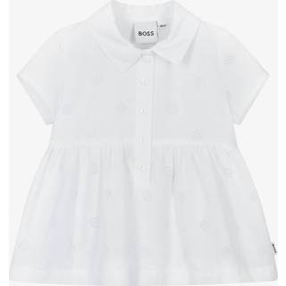 BOSStil drenge. J52183 Hvid kjole og trusser i sæt (9meses= 71cm), Casual, Afslappet, Polyester, Korte ærmer, børnetøj