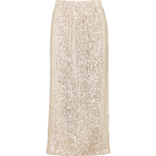 MAX MARA WEEKEND OTTELIA SILVER SEQUINS SKIRT