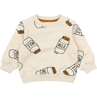 The New Siblings GOTS Nilos Sweatshirt White Swan 80 cm  Creme  80 cm  mand