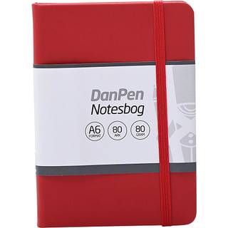 Danpen notesbog PU A6 - rød