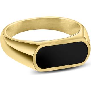 Orisun | Guldfarvet Sort Onyx Signet Ring