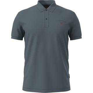 Napapijri Gray Cotton Men Polo Shirt