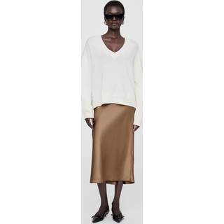 Bar Silk Skirt - Sepia L