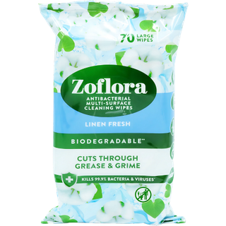 Zoflora Antibacterial Multi Surface Linen Fresh Renseservietter - 70 stk