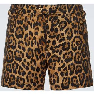 Tom Ford Leopard-print swim trunks - multicoloured - EU 48