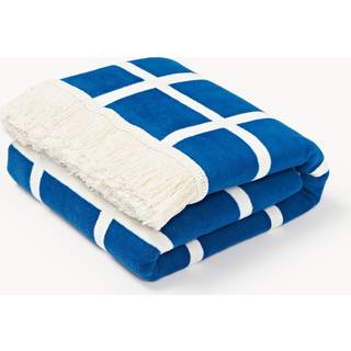 Ternet vendbar plysstæppe Edison med frynseafslutning